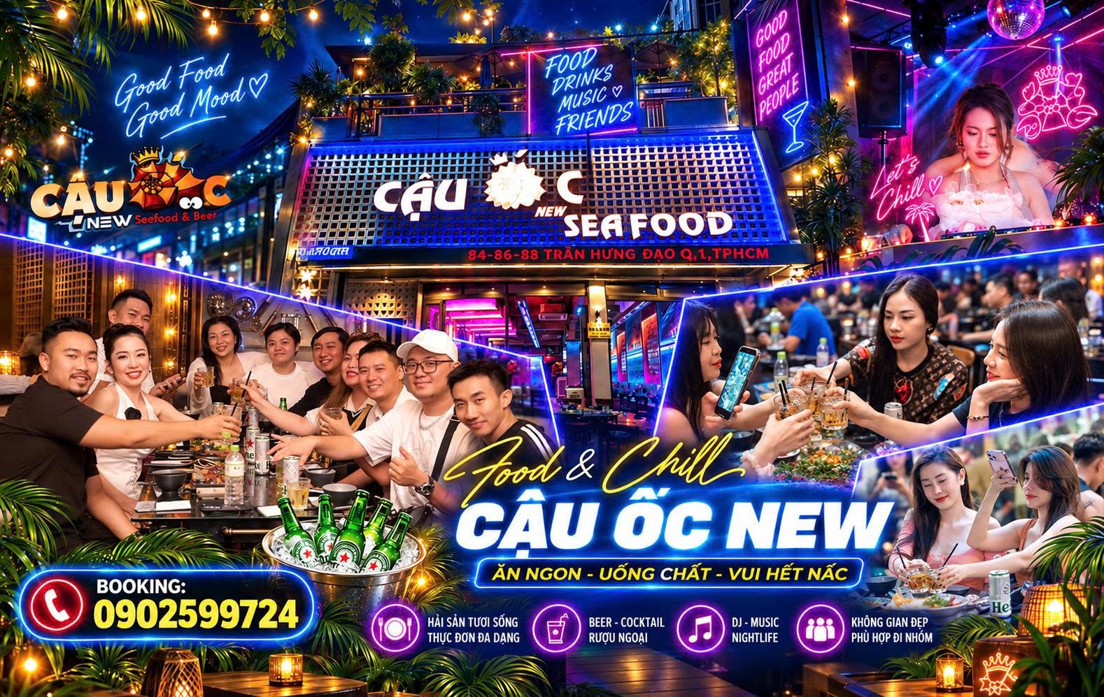 Đặt Bàn Cậu Ốc Saigon Booking