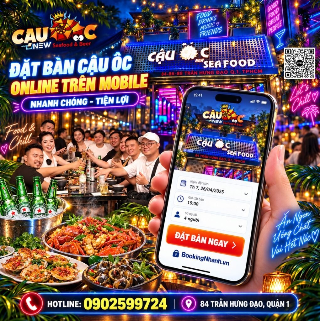 Trang chủ Website Đặt Bàn Cậu Ốc Online