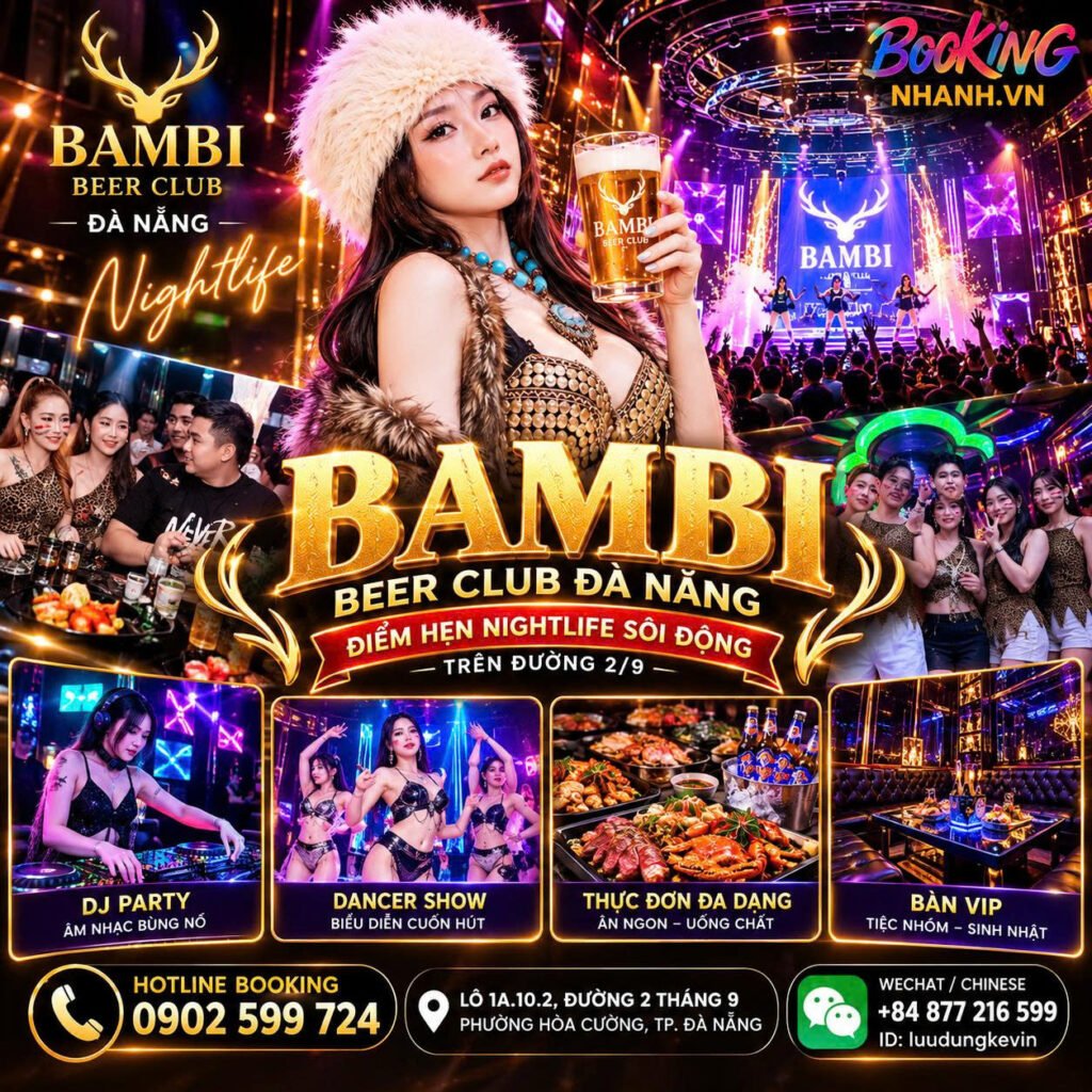 Bambi Beer Club Đà Nẵng Liên Hệ Booking Nhanh