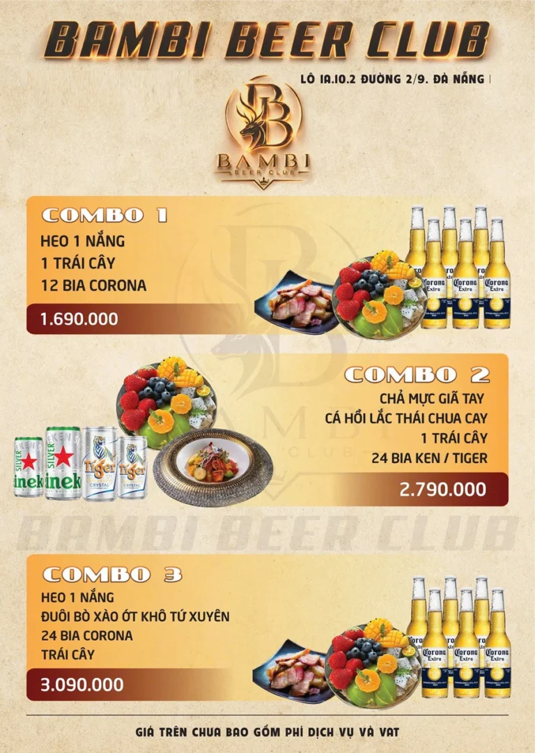Combo 1–3 Bambi Club Đà Nẵng