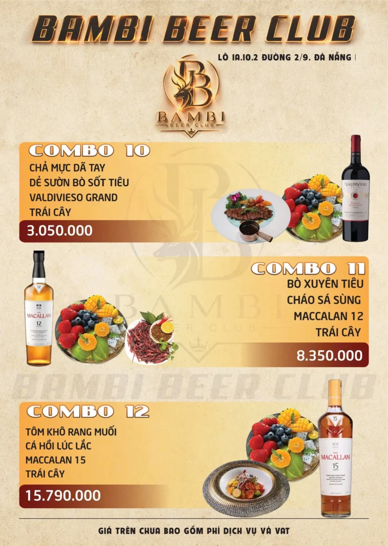 Combo 10–12 Bambi Club Đà Nẵng