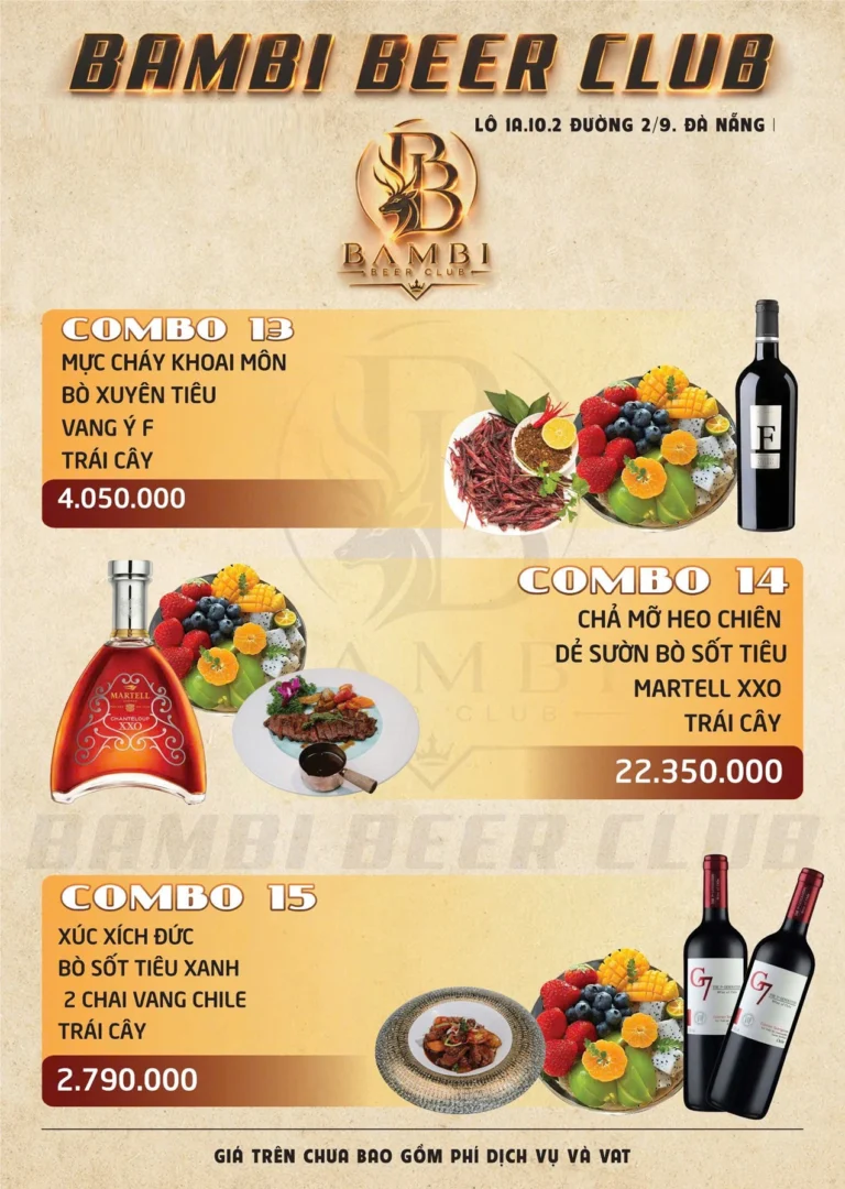 Combo 13–15 Bambi Club Đà Nẵng