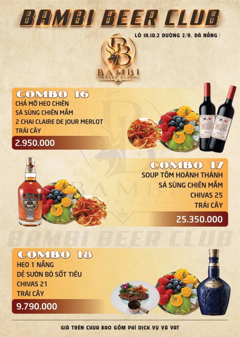 Combo 16–18 Bambi Club Đà Nẵng